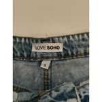 Love Soho Baggy Bermuda Denim Shorts Sz 5 Women’s Low Rise Distressed Raw NWT Blue Photo 6