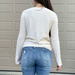 Madewell  Cream White Soft Modal Knit Long Sleeve Crewneck Top Large Photo 1