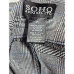 Soho  Poly Blend Houndstooth Plaid Skirt Black/White Blue Sz XL Photo 2