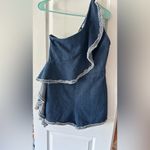 DO+BE NWT  Denim One Shoulder Romper Photo 3