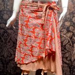 Free People  Indian floral print boho wrap skirt S Photo 1