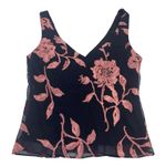 Alex Evenings  Women's‎ Metallic Floral Sleeveless Tank Top Size Small Petite Lux Photo 0