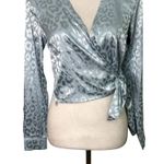 VERO MODA Vero Mada Something New Women's Mia Satin Long Sleeve Wrap Top S NWT Photo 3