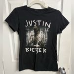 Justin Bieber 💋 Black/Gray PURPOSE Crewneck Concert Graphic Fitted Tee Photo 0