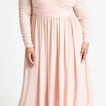 Eloquii  Pale Pink Ruched Off Shoulder Dress Size 22/24 Photo 0