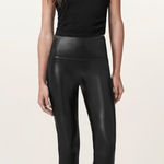 ALLSAINTS  Cora High Rise Faux Leather Leggings Size 6 Bodycon Skinny Deep Waist Photo 0