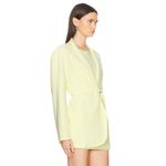 Norma Kamali Oversized Single Breasted Jacket in Butter Yellow Small New blazer Photo 2
