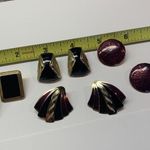 Pierre Cardin Lot Of 4 Costume Earrings Vintage - Modern Pierced Enamel 1 Signed Photo 8