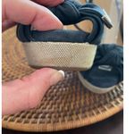 Antonio Melani Wedge Sandals Leather Navy Suede Womens 10 M Shoes Peep Toe Photo 3