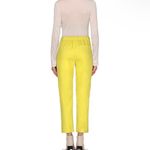 Theory Lime Bright Linen Blend Pull On Pants Size 12 Photo 1