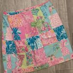 Lilly Pulitzer  size 4 patch work skirt vintage white label palm beach patch Photo 0