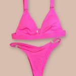 SheIn Pink Bikini Set| Triagle Top, Brazilian bottom | Size M Photo 1