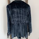 Tobi Navy  Plunging Velvet Romper / Size M Photo 10
