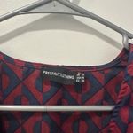 Pretty Little Thing Red and Blue Geometric Maxi Dress Photo 4