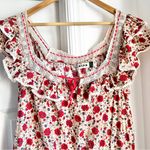 RIXO Laney Floral Mini Babydoll Dress Red Size 10 Photo 7