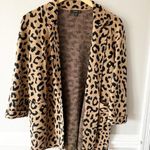 J.Crew Sophie Open-Front Leopard Sweater Blazer Relaxed Fit Wool Blend X-Small Photo 8