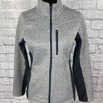 Faded Glory full zip high neck ribbed jacket grey sz small women Photo 0