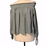 Free People Free People Lexington Tee Green Stripe Medium #OB506227 Photo 4