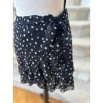 Urban Outfitters  Black White Polka Dot Ruffle Hem Mini Skirt Whimsygoth Fairy Photo 2