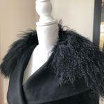 Fleurette Double Breasted Wool Coat Lamb NWT 2 Black Photo 3