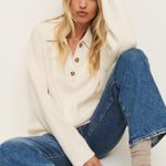 Reformation Brooklyn Cream Knit Sweater Photo 1