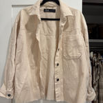ZARA  Cream Corduroy Shacket Photo 0