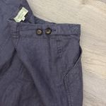 Sigrid Olsen NWOT Studio Blue 100% Linen Cuffed Cropped Pants Size Small Photo 3