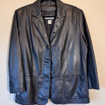 Vintage 90s Preston & York Black Lambs Leather Jacket Womens LP Fall Coat Preppy Size undefined Photo 0