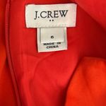 J.Crew  Short Sleeve Belted V Neck Sheath Midi Dress Lined Back Zip Up 6 Orange Photo 6