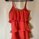 Candie's Bold Coral Tiered Ruffle Tank Top Photo 0