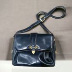 Gucci  Leather Shoulder Bag, in Deep Navy with Gold Tone Photo 0