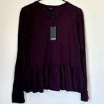 Black Orchid NWT  Deep Purple Ruffle Hem Blouse - Size: Small Photo 6