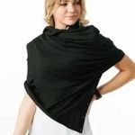 Zyia Black Classic Infinity Scarf Convertible Wrap Shawl Shrug Cowl Gaiter New Photo 4