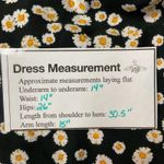 Motel Rocks Motel Daisy Print Mini Dress Smocked Puff Sleeve Square Neck Black Sz M Cottage Photo 6