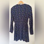 ZARA  Mini Dress | Boho Floral Print | Women’s XS | Shoulder Pads | Long Sleeve Photo 9