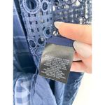 Anthropologie  Akemi + Kin Navy Plaid Kerchief Filigree Lace Midi Dress size 0 Photo 8