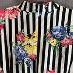 New York & Co. Floral And Stripes Sheath Dress Sz 16 Stretch Sleeveless Photo 6