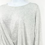 J.Crew NWT Womens Tie Front Crewneck Long Sleeve Tee Top Size S Heathered Gray Photo 2