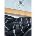 Violet & Roses Black White Striped Belted Tie Waist Pants Women's Size 10 Photo 5