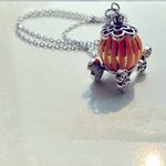 Cinderellas Pumpkin Carriage Necklace Orange Photo 3