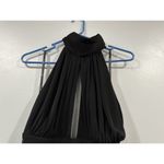 Tadashi Shoji  Keyhole Halter Jumpsuit in Black Style 7804 Large L New Photo 2