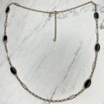 Chico's Gold Tone Long Chain Link Station Necklace Photo 0
