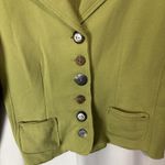 Neon Buddha Large Green Blazer Jacket Stretch Knit Lagenlook Artsy Funky Photo 2