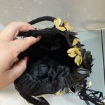 Elegant Black and Gold Sequin Handbag Photo 2