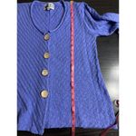 Habitat  Sweater Women's Small Cardigan Knit Button‎ Blue 3/4 Sleeve Photo 8