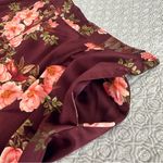 Johnny Was New! Winonna Silk Easy Pants Burgundy Floral Pull On Pants Size XL Photo 8