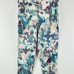 Spanx Womens Pants Green Painted Camo Leggings Elastic Waist Stretch Size Medium Photo 1