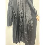Vintage Stephanie Mathews Wool Trench Coat 10 Black Dark Academia USA Made Photo 6