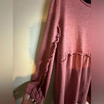 Reborn‎ New York women’s long sleeve sweater dress pink salmon 2x Photo 1