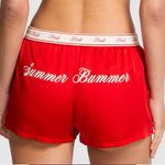 PINK - Victoria's Secret Pink By Victoria Secret Silky Sleep Boxer Red Summer Bummer size medium NIB Photo 0